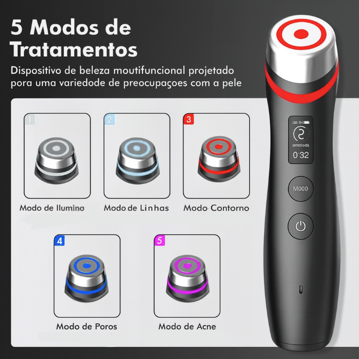 Agger Booster Pro - Terapia de pele facial luzes led