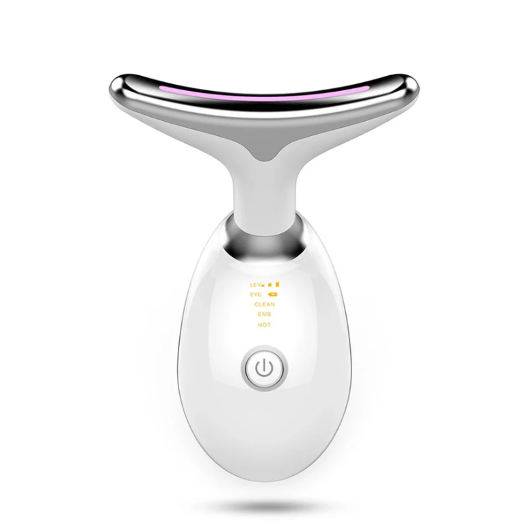Massageador Facial 7 em 1 LED — Lifting para Rosto e Pescoço