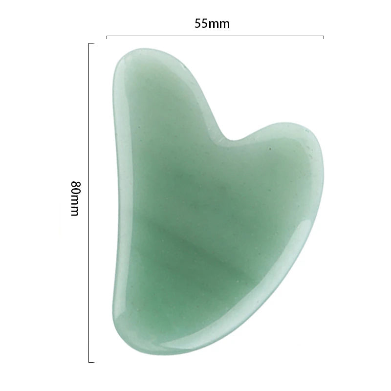 Gua Sha de Quartzo Rosa e Verde