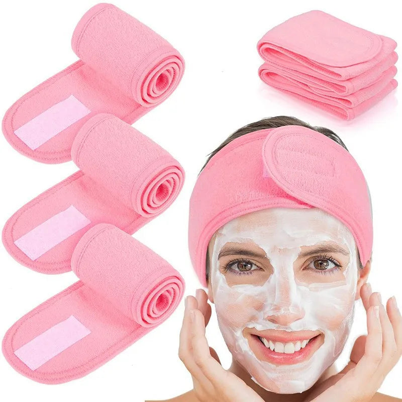 Bandana Facial de Maquiagem e Spa com Fita Mágica