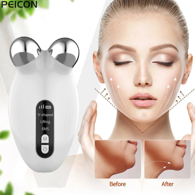 Massageador Facial EMS com Microcorrente - Lifting e Anti-Rugas