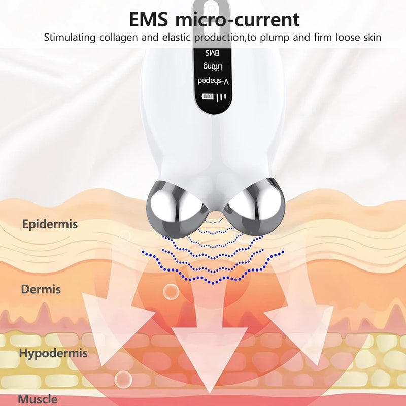 Massageador Facial EMS com Microcorrente - Lifting e Anti-Rugas